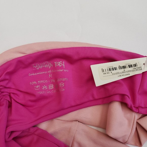 Swimwear Martha Rey Voyager Hipster Bottom SZ M Colorblock Pink - Picture 7 of 8